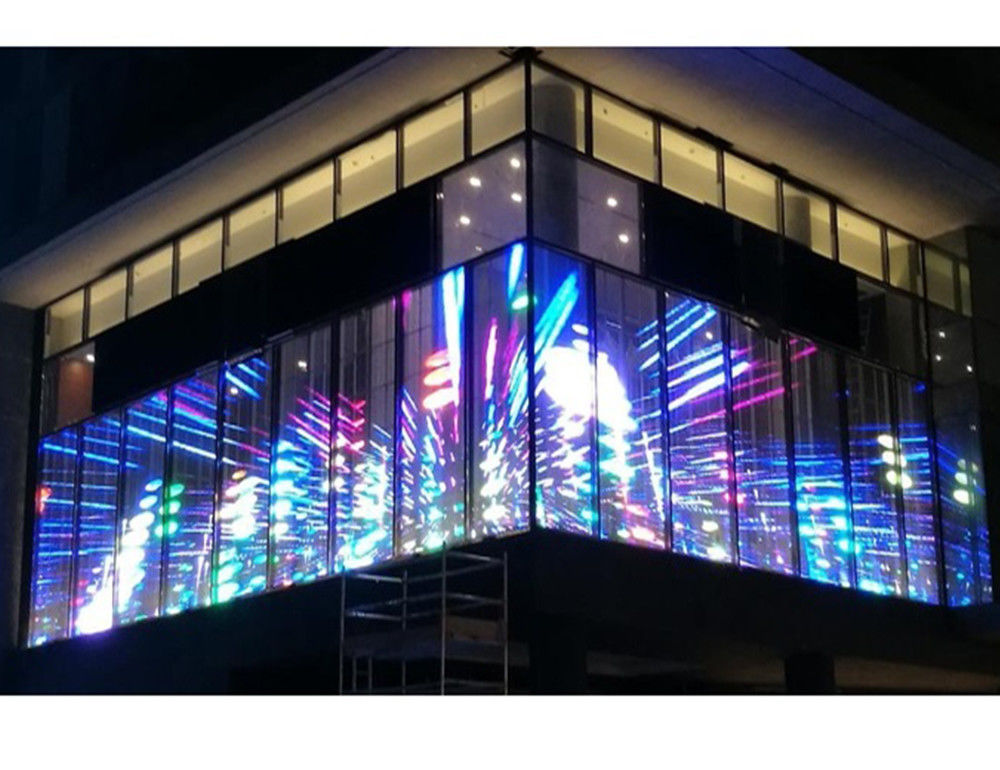 P2.6-5.2 HD Transparent LED Display Panel 2500nits Hanging Installation