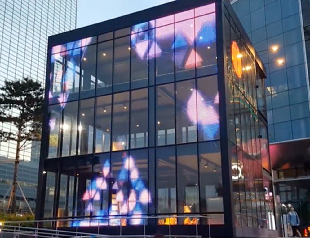 P2.6-5.2 HD Transparent LED Display Panel 2500nits Hanging Installation