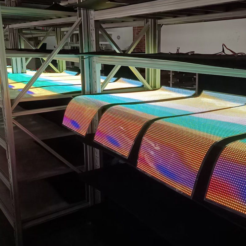 P6 P10 Transparent LED Display Panel Flexible Full Color For Indoor