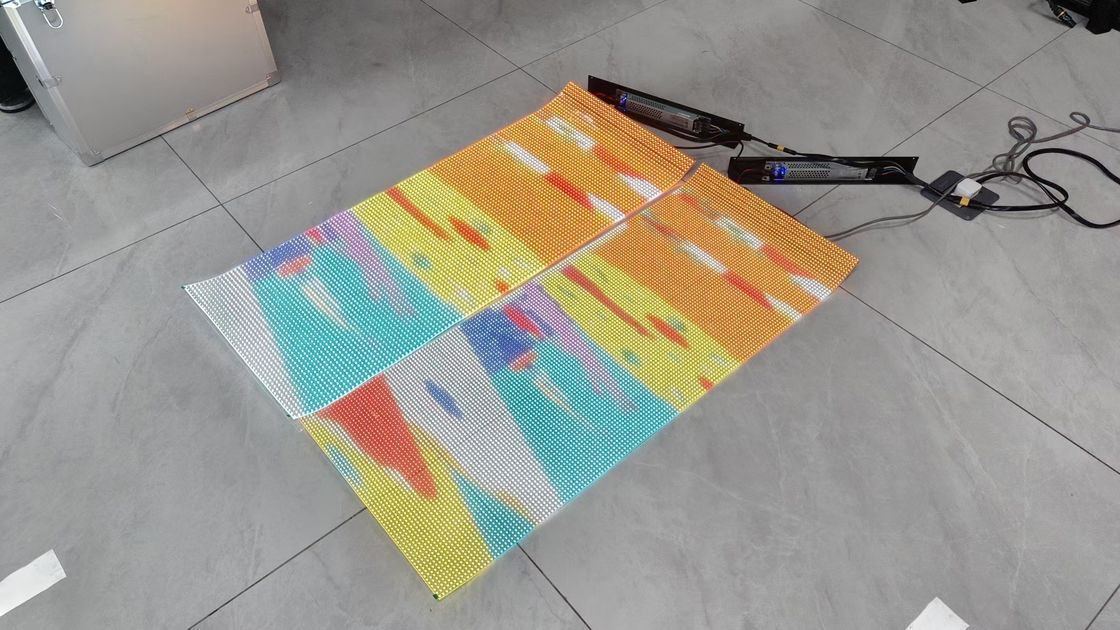 P6 P10 Transparent LED Display Panel Flexible Full Color For Indoor