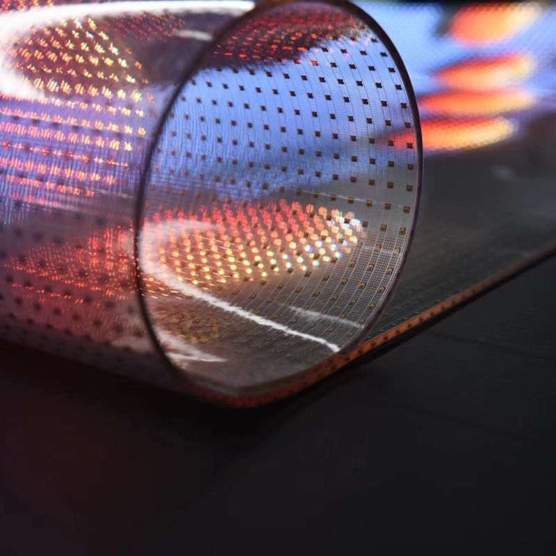 Indoor Waterproof Transparent LED Signage , Multicolor LED Transparent Film Screen