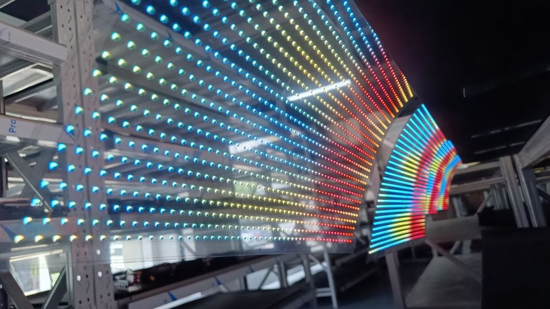 Indoor Waterproof Transparent LED Signage , Multicolor LED Transparent Film Screen