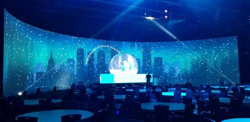 Durable Circle Flexible LED Display Screen Multicolor SMD Chip