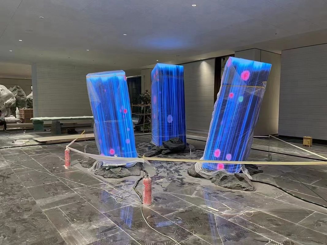 Seamless Corner Curved LED Video Wall , Exhibition LED Display Soft Module